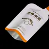 Bolsa de Cocción a Alta Temperatura Plástico Alimentos Bolsa de Forma Especial Jugo de Espino Cerval Bolsa de Papel de Aluminio Auto-Soportante Bebida Líquida Bolsa de Papel de Aluminio Sellado por Tres Lados