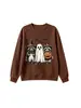 Estación europea Wish comercio exterior transfronterizo Amazon moda divertida ropa para niños dos mapaches murciélago fantasma sudadera de otoño e invierno