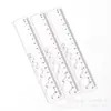 Regla Transparente Perforada de 16 cm Regla de Medición para Dibujo Estudiantil Regla de Plástico Materiales de Aprendizaje Venta al por Mayor Modelo Nuevo