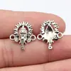 20X17mm 1.3g Cor Prata Antiga Europeu e Americano Mais Vendido Vintage Pequeno Pingente Indiano Ganesha Peça Conectora