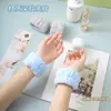 Pulseira de Lavar para Esportes Pulseira de Pulso para Suor Manga Absorvente de Suor Punho Lavável à Prova de Umidade Joelheira de Pulso Anel de Cabelo de Pelúcia à Prova de Respingos