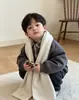 Bufanda de punto suave y versátil de color liso para niños y niñas, que realza el ambiente invernal, favorecedora para el cutis, calentador de cuello de lana para nuevos estudiantes