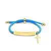 Pulsera Personalizada Publicidad Transfronteriza Logo Personalizado Multicolor Cruz Regalo Navideño Pulsera Trenzada Grabada de Acero de Titanio