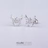 Pendientes de acero de titanio 316L con forma de flor, con forma de mariposa, planeta, corazón, hueso de la oreja, uña, cartílago, joyería anti-perforación.