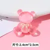 Urso Transparente Desenho Animado Fofo Cola de Creme DIY Laço de Cabelo Broche Decoração Acessórios de Resina Adesivos para Capa de Celular Venda por Atacado