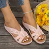 Pantuflas de Cuña, Talla Grande, Nuevo Estilo de Verano, Sandalias de Cuña para Mujer, Sandalias Romanas de Suela Gruesa 2025 para Uso en Exteriores