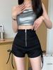 Pantalones de Verano de Dos Lados para Mujer Shorts de Cintura Alta Combinan con Todo Cadera 2320 Cubriendo Falda Estilo Spice Girl Falda de Tirantes talla grande Nuevo Estilo