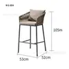 Sofá de exterior Rattan trançado à prova d'água protetor solar Nórdico pátio jardim varanda lazer Pousada terraço sofá de exterior individual