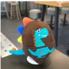 Gorro de Punto Pequeño de Dinosaurio para Niños con Protección para las Orejas Otoño e Invierno Cortavientos Cálido para Niños y Niñas Estilo Coreano Estilo Dibujos Animados Gorro Cortavientos