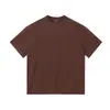 Camiseta de Manga Corta Desmangada de Algodón Puro Pesado de 350 g Lavada Parcialmente Desgastada y Teñida Camiseta Básica Personalización en Blanco Transfronteriza