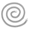 Collar Cubano Europeo y Americano para Hombre Cadena de Clavícula de Acero de Titanio Diseño de Cifrado de Arco Único Cadena de Clavícula Gruesa Simple y Dominante