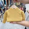 Suéter de Primavera y Otoño para Niñas, Elegante Marca de Moda Infantil Estilo Coreano Cuello Medio Alto Mangas Abullonadas Tejido de Celebridad de Internet