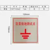 Punto de Prueba de Puesta a Tierra para Protección contra Rayos de Aluminio Placa Cubierta Caja 86 Marcador de Bajante de Rayos Placa de Señalización de Metal de Aluminio Placa de Nombre Tipo 86