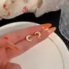 Pendientes de Luna Diseño de Nicho Femenino Sentido de Alta Gama Estilo Coreano Simple Estilo Ins Moda Retro Elegantes Pendientes de Luna