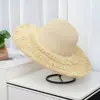 Bolso tejido de paja con un diseño elegante, conveniente para viajar en verano, bolso de mano al hombro, sombrero de protección solar, bolso tejido de paja