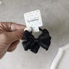 Primavera e Verão Nova Corda de Cabeça de Bebê Menina Doce Bonito Preto Mini Fio de Seda Arco de Borracha Tendão Corda de Cabelo