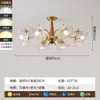Lustre de sala de estar em madeira de nogueira, estilo francês de meados do século, latão de luxo leve, concha vintage, luminária de quarto e sala de jantar