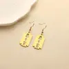 Pendientes de Acero Inoxidable Hip-Hop Transfronterizos Europeos y Americanos, Personalizados, Exagerados, Simples, Pendientes de Nicho, Pendientes, Regalos para Chicas al por Mayor