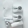 Barra Telescópica para Cortina de Ducha Accesorios Barra para Tender Ropa Base de Barra Base Grande Ajuste Fino Bloqueo Interno Almohadilla para Pie Cabezal de Barra Almohadilla de Goma Antideslizante de Doble Extremo