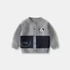 Suéter abrigo de punto de algodón puro Clase A para niños, otoño, bebé, perrito bordado, para niños y niñas, hilo de algodón suave, top