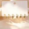 Novedades de Verano: Delicados Pendientes de Circonita Microincrustada, Juego de Tres Pares, Frescos y Dulces, Pendientes Versátiles y Elegantes con Circonita Microincrustada