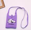 2024 Bolsa de Mão Mini de Tricô Guofeng Panda Bolsa de Celular Fashion Guofeng Bolsa de Ombro Bolsa Casual Versátil