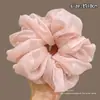 Goma para el pelo tipo scrunchie oversized de estilo coreano con múltiples capas, liga para el pelo de estilo perezoso, cuerda para coleta, accesorio para el pelo de alta gama