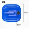 Venta spot de barriles apilables de 25 litros, barriles de plástico de 25 kg, barriles químicos, barriles cuadrados cerrados azules de 25 kg