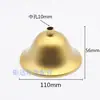 Pingente Sino Cobertura de Sino Lustre de Cristal Lâmpada de Vela Lustre de Jantar Cobertura de Sino Dourada Galvanizada Acessórios de Iluminação