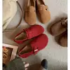 Versão em Couro~Mesmo Estilo da Mãe Uva Sapatos Slip-On de Couro Genuíno com Tira no Calcanhar e Solado Grosso, Sapatos Casuais Preguiçosos Birkenstock, Modernos
