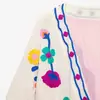 Venta al por mayor transfronteriza 2026 Moda europea y americana versátil casual simple chaqueta holgada con bordado floral de cuello en V para mujer D226465