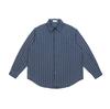 Ropa para Hombre North Boundary Marca de Tendencia Americana Otoño 2025 Nuevo Camisa Rayada Teñida en Hilo de Alta Densidad Camisa de Pareja para Hombre