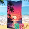 Toalla de playa de microfibra, toalla de baño de secado rápido impresa personalizada transfronteriza europea y americana, toalla de playa absorbente para nadar en la playa
