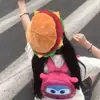 Estoque Disponível Chapéu Criativo de Desenho Animado Fofo de Hambúrguer Suéter Engraçado de Batatas Fritas Chapéu de Festa Fantasia Engraçada Chapéu Atacado