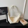 Bolso de moda para ir al trabajo para mujer, Primavera 2026, Bolso de hombro casual, Bolso cruzado tipo 'dumpling' de color sólido de gran capacidad