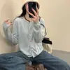 Cardigã Tricot Colorido com Botões para Mulheres, Estilo Fino, Novo Suéter Jaqueta Outono 2025, Top Curto de Cor Sólida