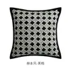 Cojín Decorativo Estilo Francés Blanco y Negro Color Crema para Sofá, Sala de Estar, Sensación de Lujo Ligero de Gama Alta, Cojín de Respaldo de Tamaño Grande