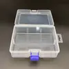 Caja Organizadora de Plástico Transparente Grande de 6 Compartimentos con Tapa para Componentes de Escritorio y Herramientas Pequeñas de Ferretería