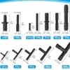 Kit de combinación recta de paso en T, conector rápido en T, conector rápido para línea de aspiradora de coche, 125 piezas en caja
