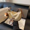 Bolso Bandolera Retro Mate para Mujer 2026 Nuevo Estilo Otoño e Invierno Gran Capacidad Gama Alta Nicho Bolso Hombro Tipo Empanada