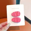 Pinza de Pato Rosa con Lunares para Niñas Pinza Coreana para Flequillo Pinza Lateral para la Frente Adorno para el Cabello Pasador Cabello Roto Niña