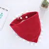 Toalla de Babero de Gasa de Cuatro Capas Lisa para Bebé, Toalla Triangular, Babero para Recién Nacido, Babero para Bebé con Broche Transfronterizo Amazon