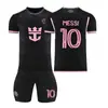 2425 Miami Inn No. 10 Messi Traje de Jersey de Fútbol de Liga Internacional para Niños No. 9 Jersey