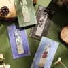 Marcador de Página Metálico Vazado Estilo Ins Pintura Famosa Floral Vintage Romântico Marcador de Página de Leitura com Padrão Floral de Alto Valor