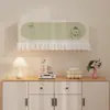 Funda de aire acondicionado estilo crema de dibujos animados, cubierta antipolvo de pared, cortina de cobertura completa bloqueadora de viento, cortina decorativa de tela para el hogar