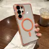 Funda Magnética Transparente Cielo Estrellado para Teléfono Adecuada para Samsung S25Ultra Protección de Lente S24/S25/A56 Fuerte Succión Magnética