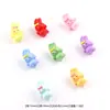 Cuentas Sueltas de Oso y Conejo de Colores Pastel de Primavera con Agujero Cruzado Materiales y Accesorios para Cadena de Teléfono Hecha a Mano DIY