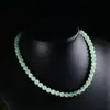 Colar de Jade Hetian Natural para Mulheres, Jade de Alta Qualidade Transparente como Gelo, Corrente para Clavícula Verde Clara, Presente Elegante para Mãe