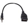 Cable USB de conversión auxiliar para coche Reproductor de CD Cable de audio MP3 Conexión de enchufe T-port de audio de 3.5 mm a USB Disco U