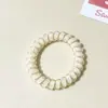 Elástico de Cabelo Fio de Telefone Colorido, Corda de Cabelo Fresca e Simples para Rabo de Cavalo Alto Estilo Fofo, Pulseira de Elástico de Cabelo Transparente Sem Costura